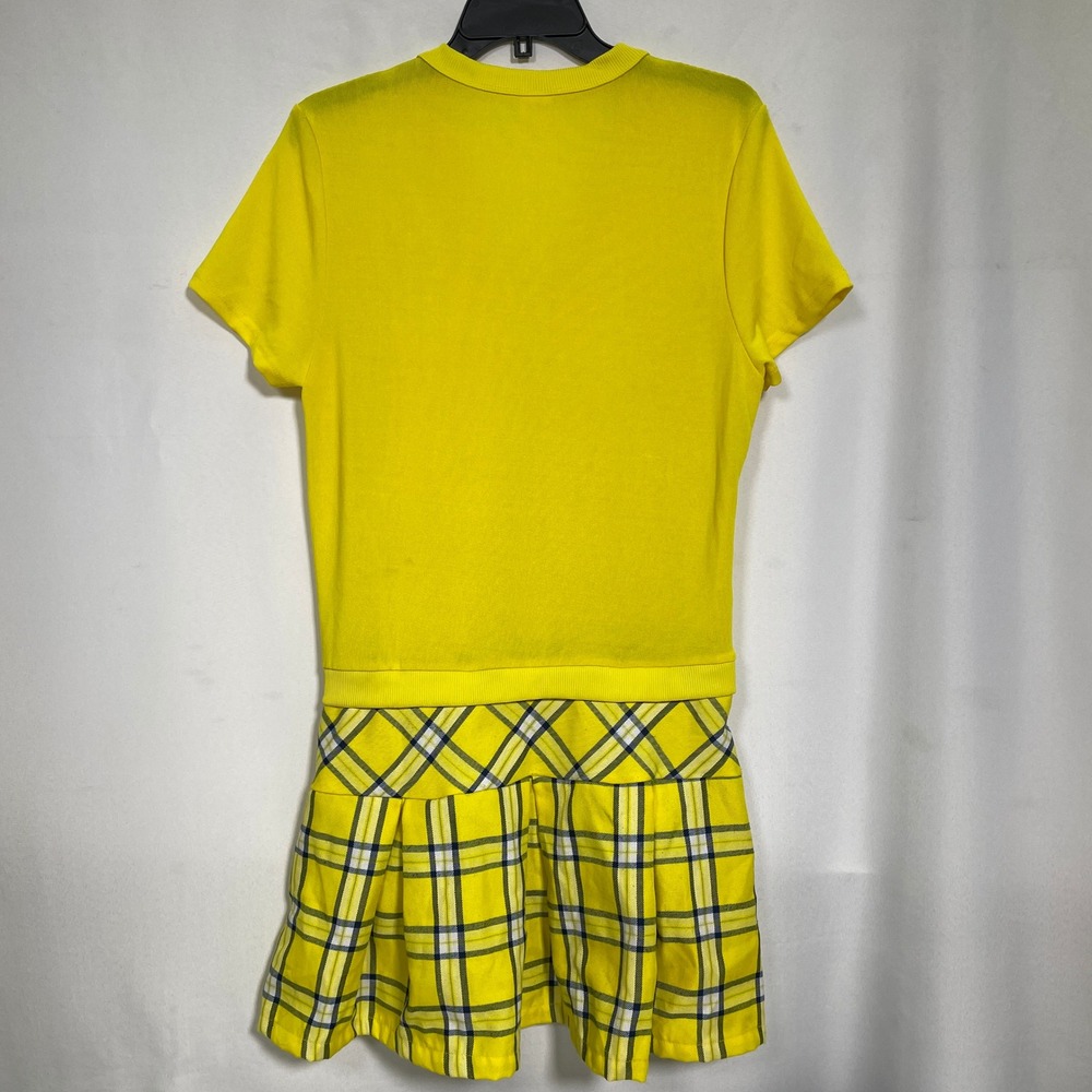 Clueless Cher Horowitz Yellow Plaid Costume Set Jacket Top Skirt Women's LARGE - Picture 12 of 16